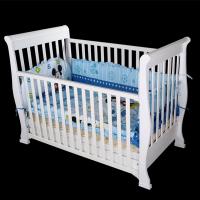 3 in 1 fixed rail solid pine wooden baby cot